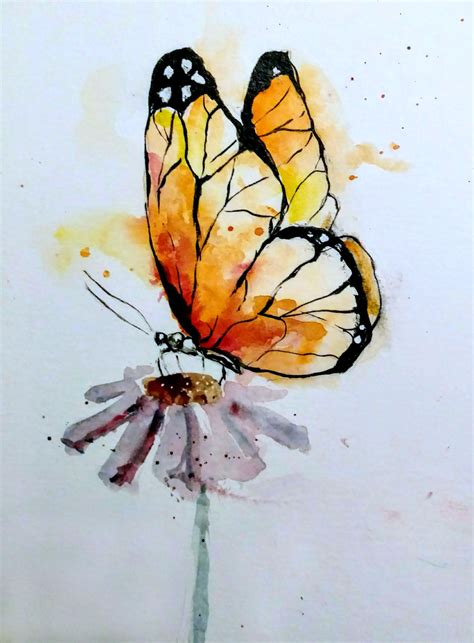 Ink And Watercolor Butterflies Butterfly Watercolor Watercolor Ink