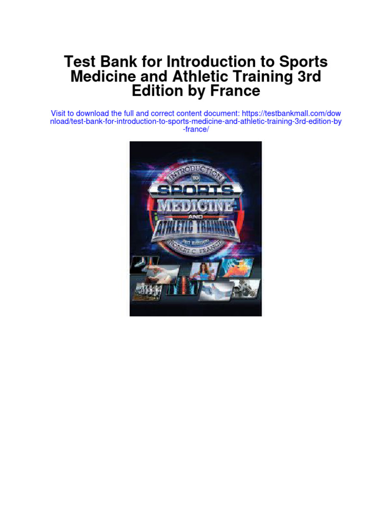 Introduction To Sports Medicine And Athletic Training 2Nd Edition