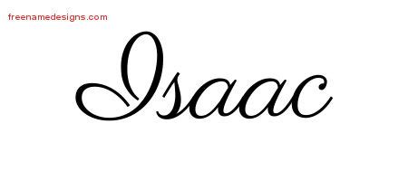 Isaac Cursive Name Tattoo Styles