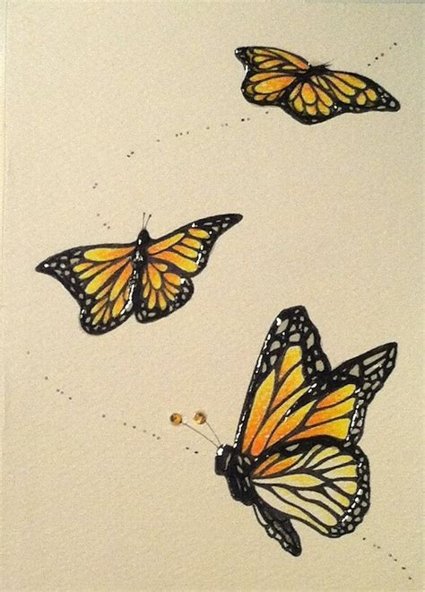 Items Similar To Butterflies Original Ink And Colored Pencil Drawing