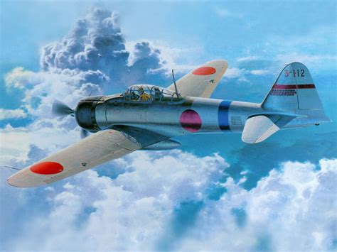 Japan World War Ii Zero Mitsubishi Airplane Military Military