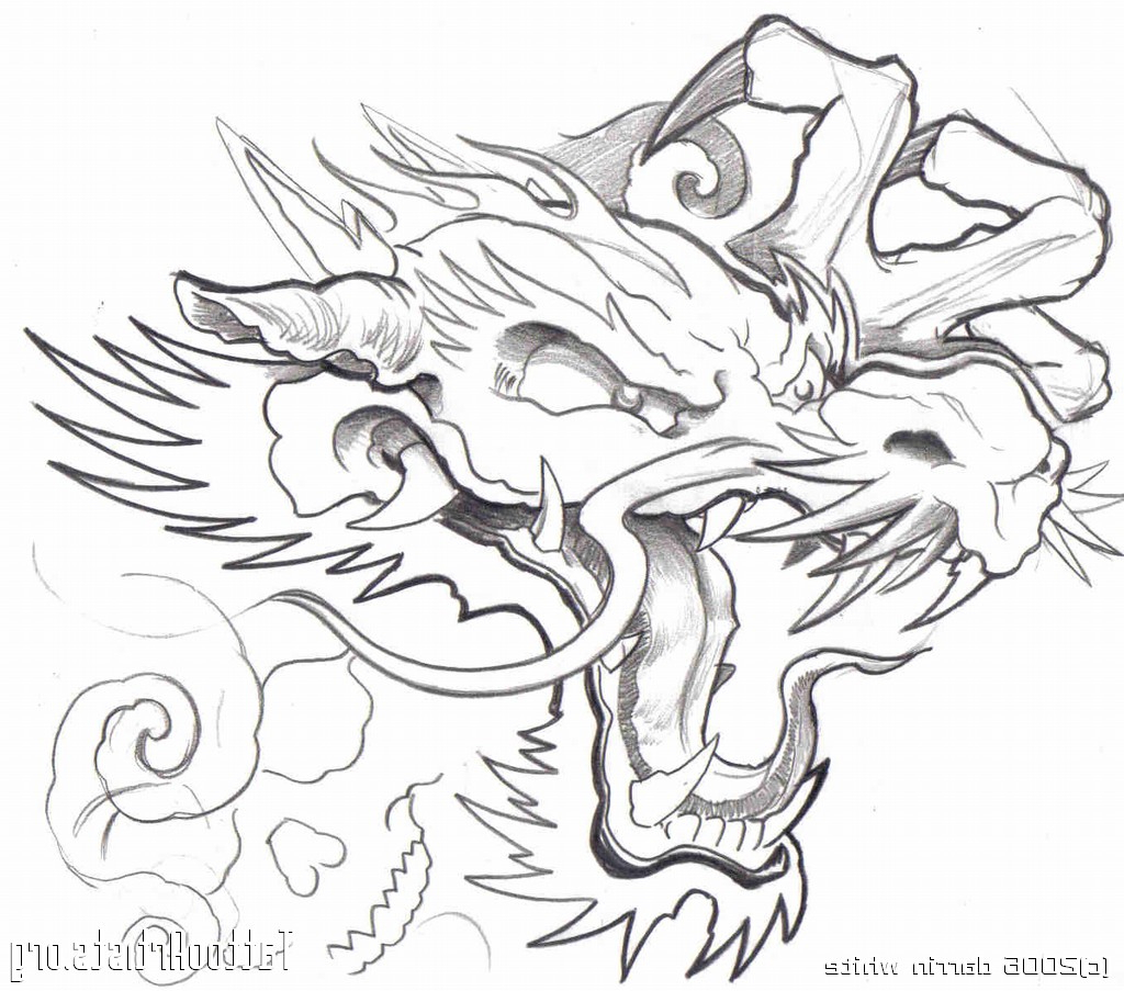 Japanese Dragon Tattoo Drawing