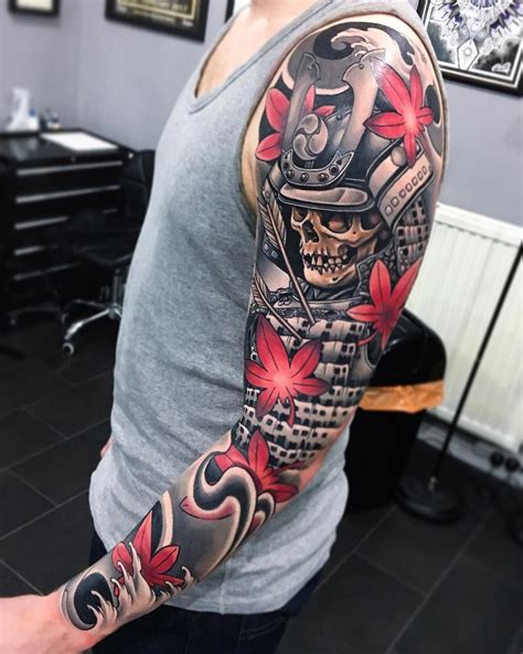 Japanese Samurai Sleeve Tattoos