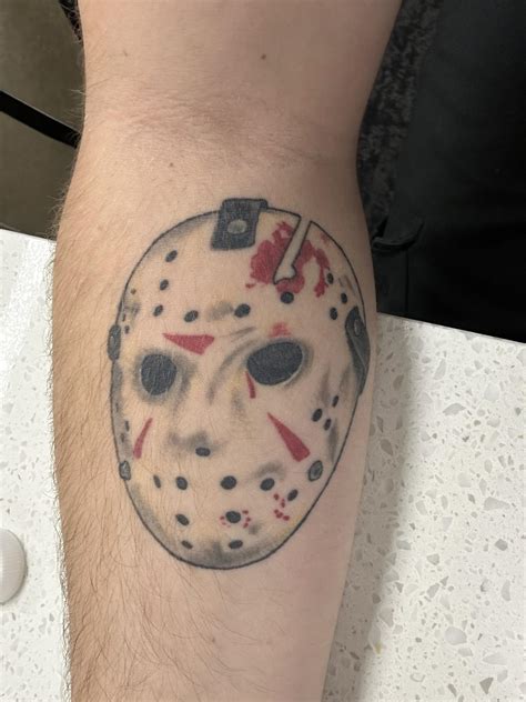 Jason Friday The 13Th Mask Tattoo