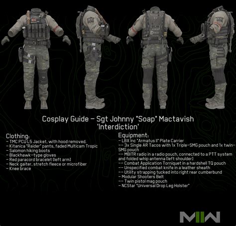 Jesse S Ops Room Mwii Cosplay Guides John Soap Mactavish Mwii