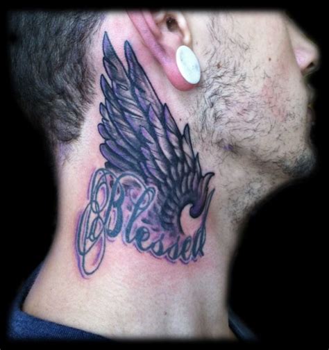 Jesus Tattoo On Side Of Neck