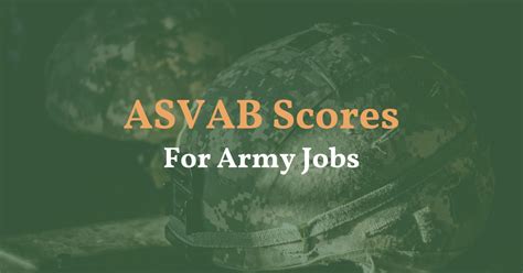 Jobs That Require High Asvab Scores In The Military Learnt