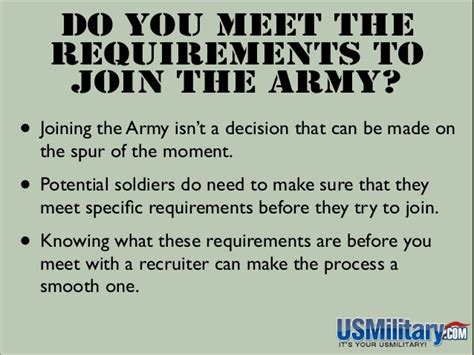 Join Army Requirements