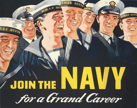 Join The Navy For A Grand Career Mad Men Art Vintage Ad Art Collection