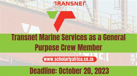 Join Transnet Marine Services As A General Purpose Crew Member