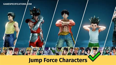 Jump Force Characters List A Complete Overview Game Specifications