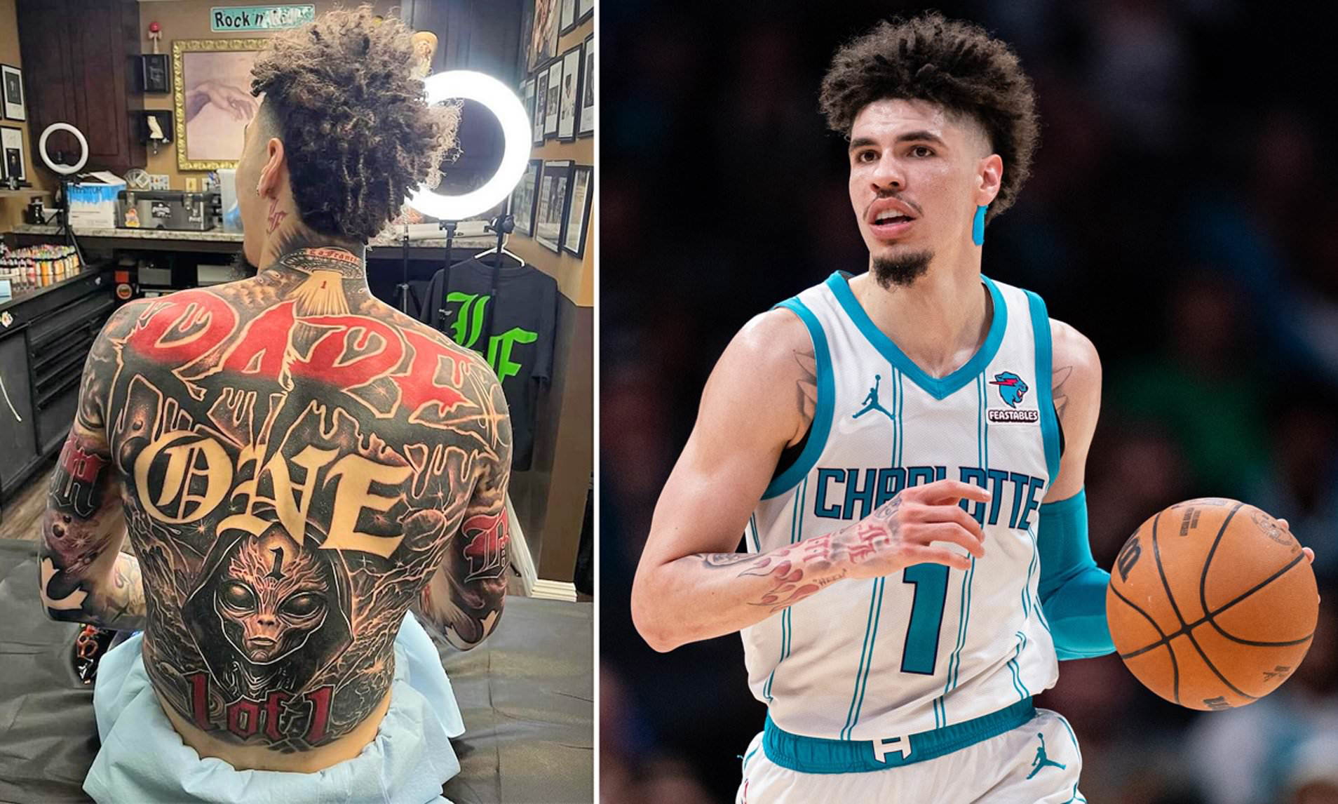 Lamelo Ball Reveals Giant Back Tattoo That Features Ufo And Aliens