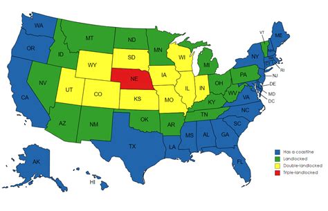 Landlocked U S States