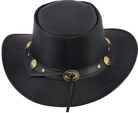 Leather Hats Cowboys Western Style Bush Hats Top Quality Ebay