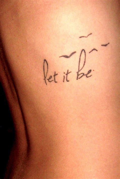 Let It Be Tattoo Designs