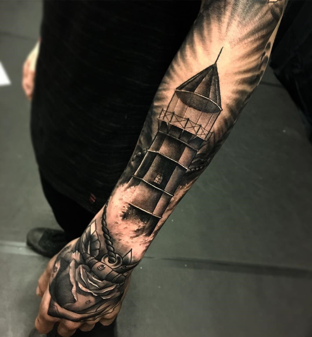 Lighthouse Tattoo Design