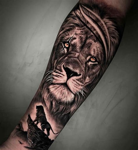 Lion Tattoo On Forearm