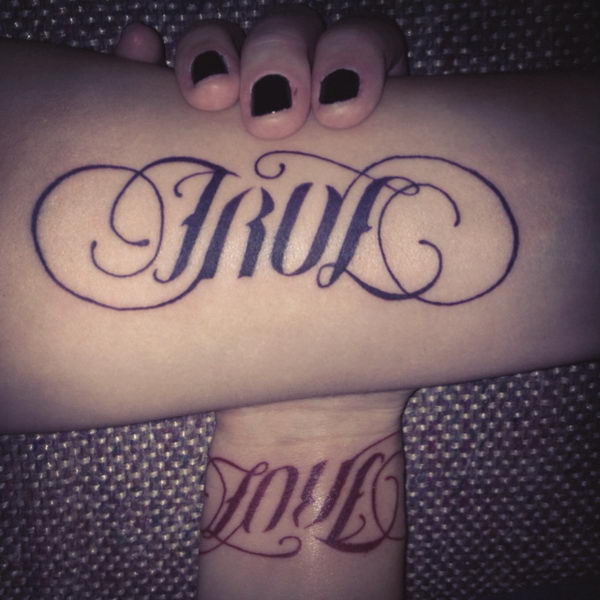 Live Evil Ambigram Tattoo Designs