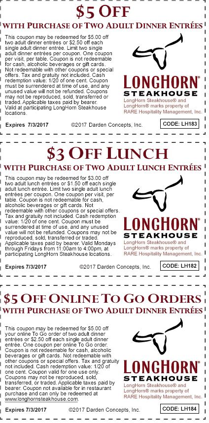 Longhorn Steakhouse December 2020 Coupons And Promo Codes