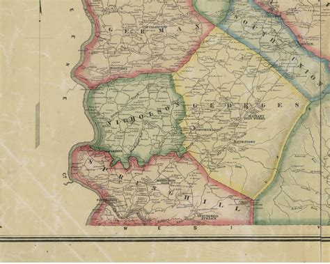 Luzerne Township Pennsylvania 1865 Old Town Map Custom Print Fayette Co Old Maps