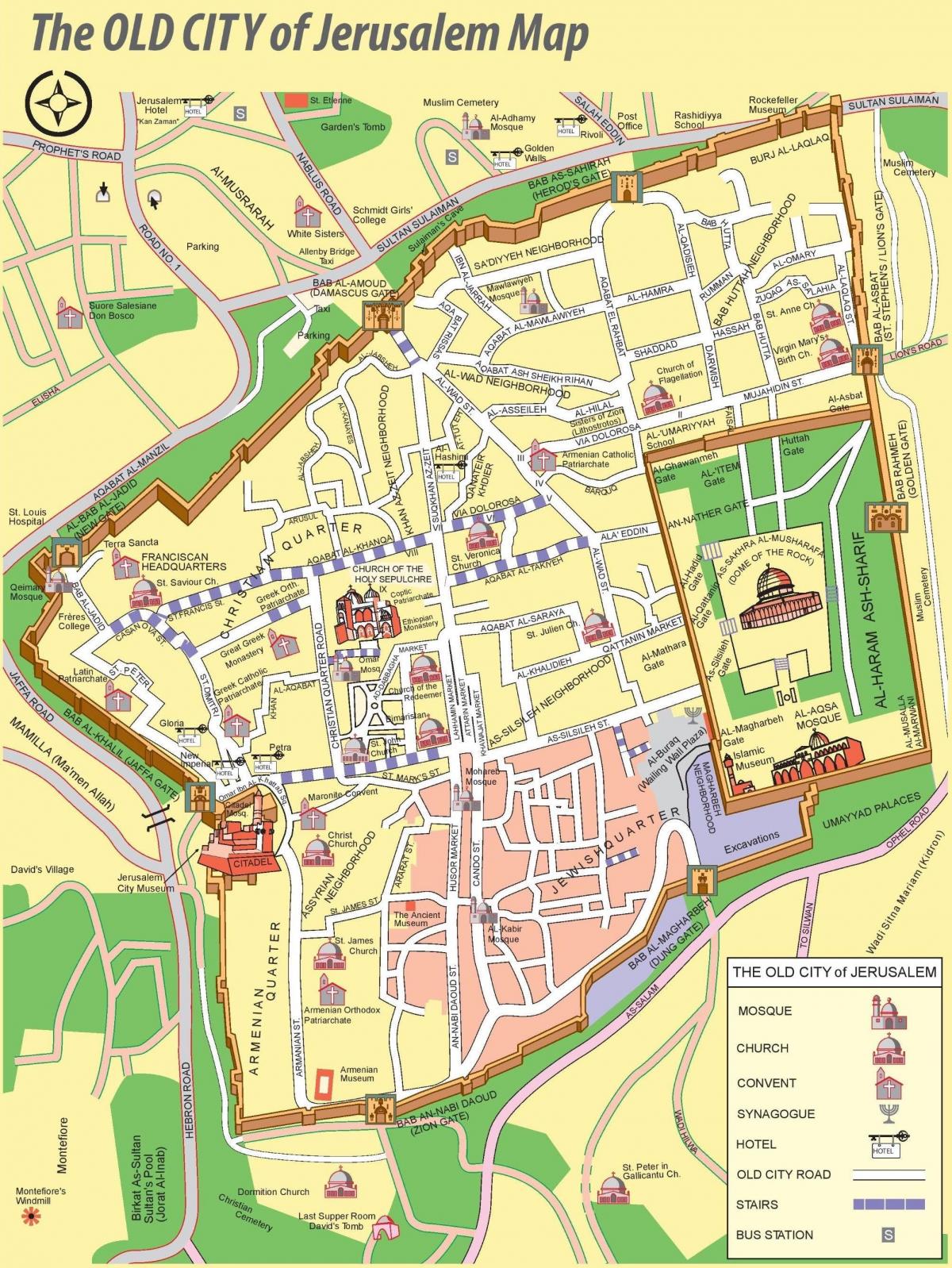 Map Of Jerusalem City