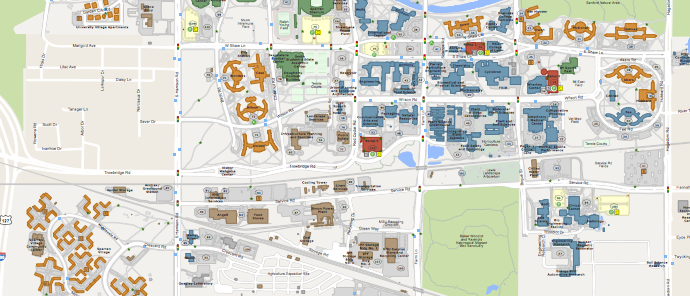 Map Of Michigan State University Investigaci N Perfil