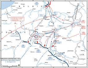 Map Of The Battle Of The Frontiers North August 1914