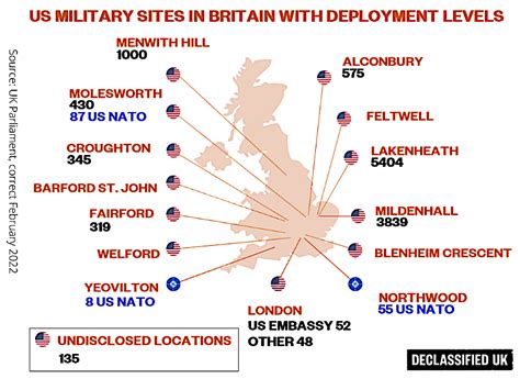 Map Of Us Military Bases In England Printable Map Of The Us