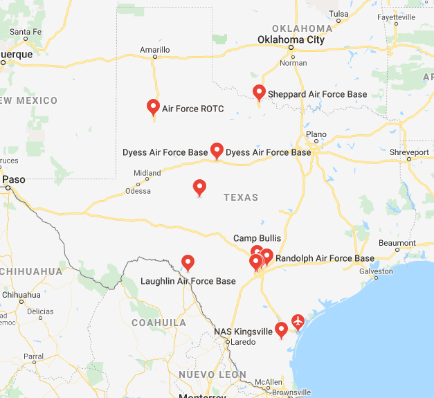 Marine Base Texas Locations