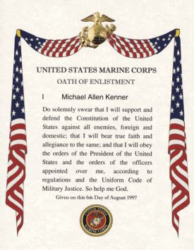 Marine Enlistment Oath Process