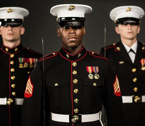 Marines Model The United States Marine Corps Dress Blue And Service