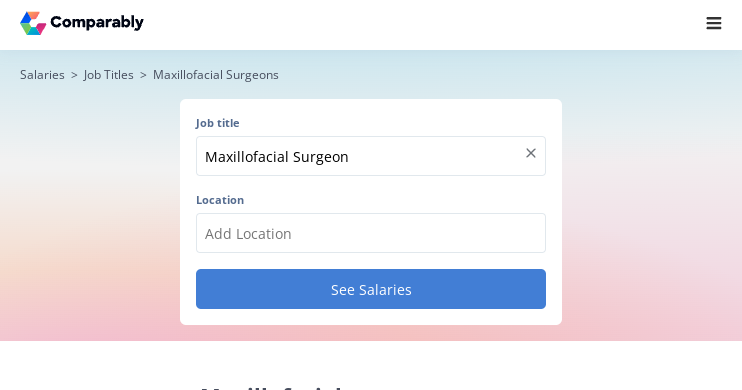 Maxillofacial Surgeon Salaries