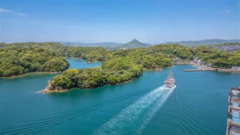 May 13 2024 Kujuku Shima Islands Sasebo City Japan Stock Image Image Of Island Observatory