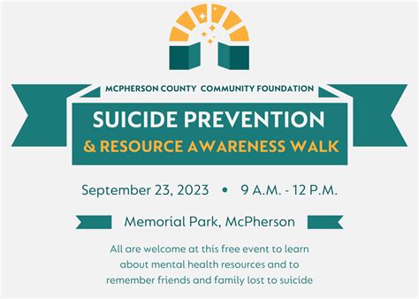 Mcpherson County Community Foundation Foundation To Hold Suicide