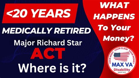 Medically Retired Military Less Than 20 Years Major Richard Star Act