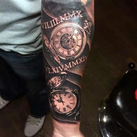 Mens Unique Clock Tattoos