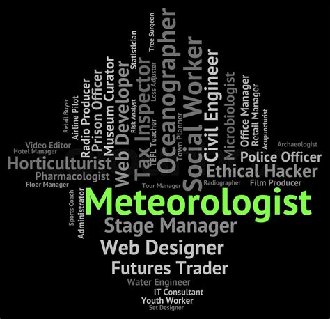 Meteorologist Job Represents Weather Forecaster And Career Stock Image