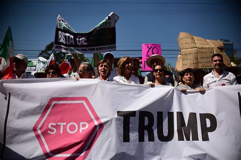 Mexicans March To Protest Trump But Also Their Own Leaders And