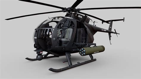 Mh 6 Little Bird Helicopter Buy Royalty Free 3D Model By Luisbcompany