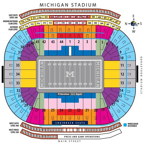 Michigan Stadium Detailed Seating Chart