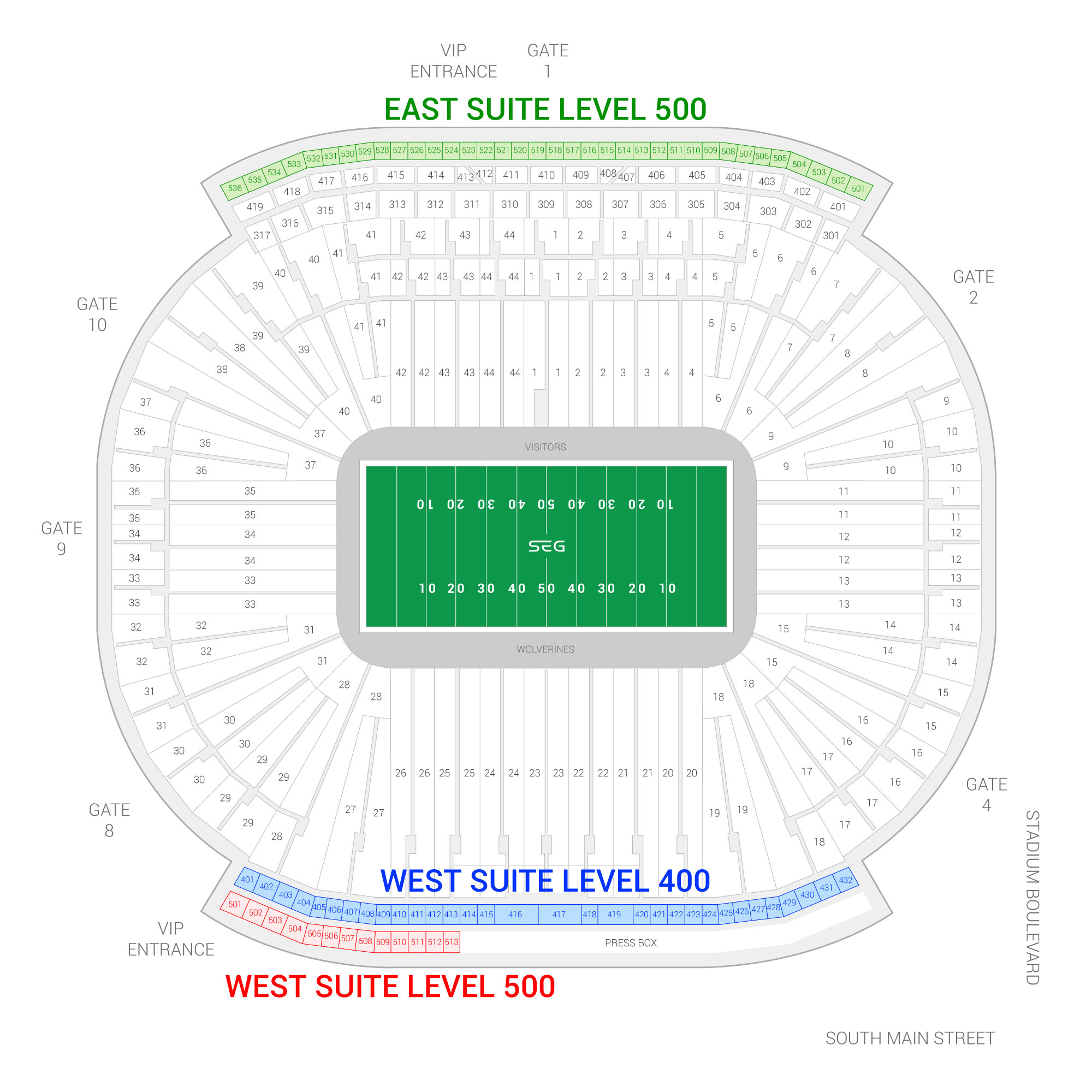 Michigan Stadium Seating Chart With Seat Numbers Labb By Ag