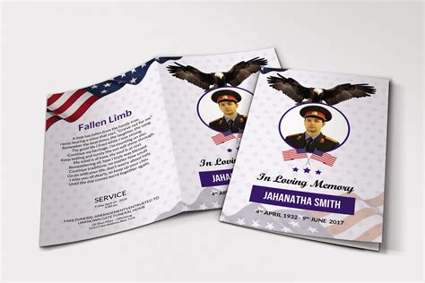 Military Funeral Program Template Free Web Make A Funeral Program