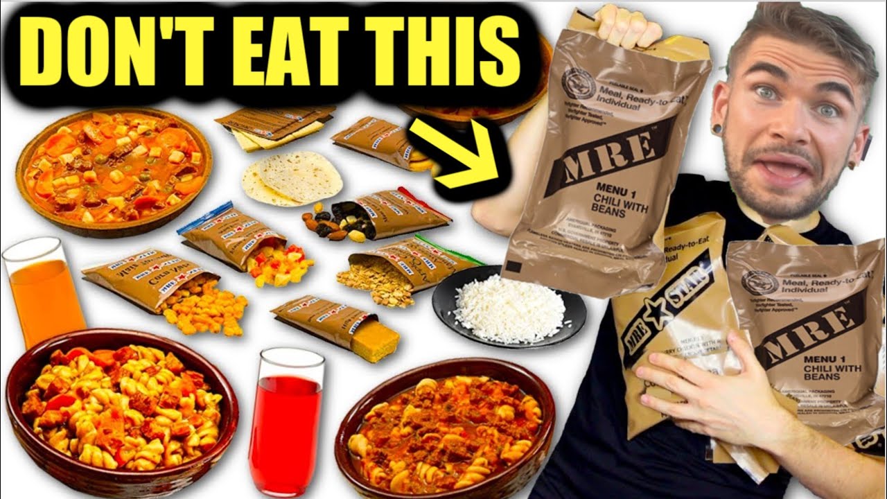 Military Ration Food Challenge Mre Taste Test Meal Ready To Eat Q A