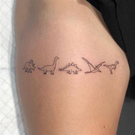 Mini Dinosaur Tattoo Style