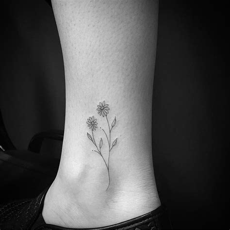 Minimalist Aster Flower Tattoo Wiki Tattoo