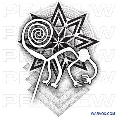 Monkey Nazca Lines Tattoo Design Aztec Tattoos Warvox Aztec Mayan Inca Tattoo Designs