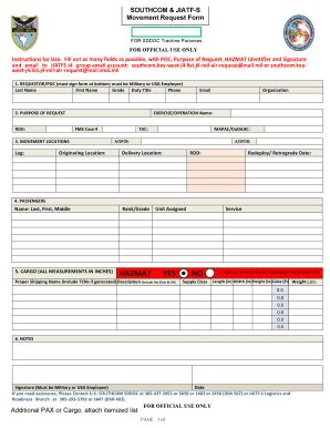 Movement Request Form Fill Online Printable Fillable Blank Pdffiller