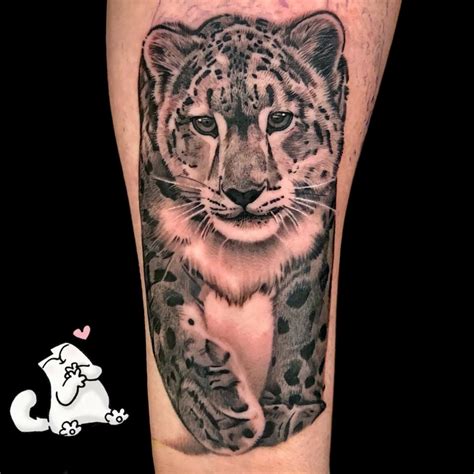 My Snow Leopard First Session By Mike Sledz Deluxe Tattoo Chicago