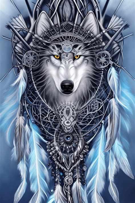 Native American Wolf Spirit Symbol