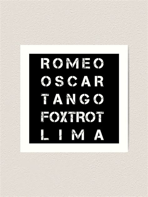 Nato Phonetic Alphabet Rotfl Romeo Oscar Tango Military Alphabet